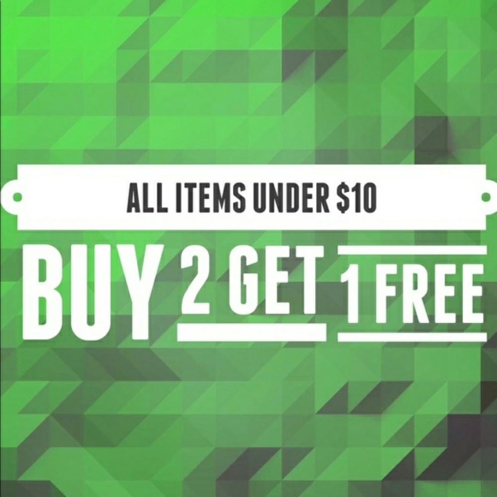 Buy 2 get 1 FREE!! ($10 and under) 🙌
